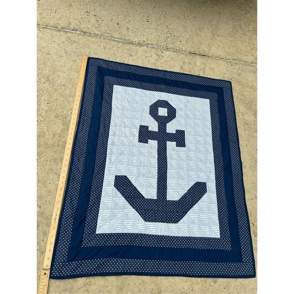 Nautical Anchor nursery quilt 40
